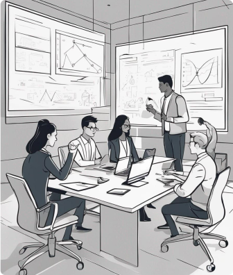 Illustration emphasizing the importance of AI in business